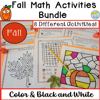 Preview of Fall Math Bundle of Activities 4th & 5th Grades