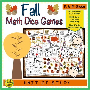 Preview of Fall Math Center Dice Games