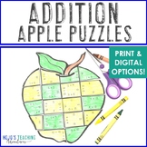 ADDITION Apple Math Craft or Worksheet Alternatives | John