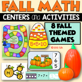 Fall Math Centers - First Grade 8 Games - Easy Prep Octobe