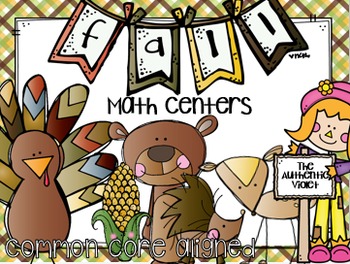 Preview of Fall Math Centers First Grade {CCSS}