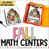 Fall Math Centers for Task Boxes