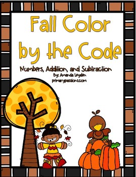 Preview of Fall Math Color By the Code