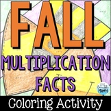 Fall Math Coloring: Multiplication Facts Activity