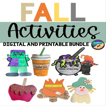 Preview of Fall Craft Activities for First Grade: Bundle of Math and Writing Crafts