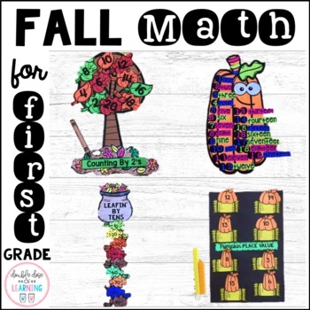 Preview of Fall Math Craftivities for First Grade {Counting by, Number Words & Place Value}