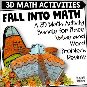 Preview of Fall Math Review Project 3D Activity Bundle