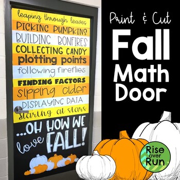 Preview of Fall Math Door or Bulletin Board Decoration