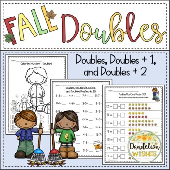 Preview of Fall Math Doubles Fact Activities