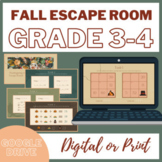 Fall Math Escape Room (Grades 3-4)