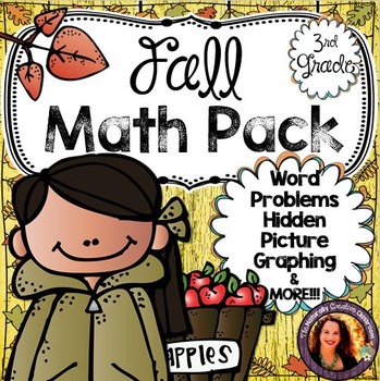 Preview of Fall Math:  Fall Word Problems, Fall Graphing, Fall Fact Families and MORE!!!