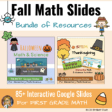 Fall Math for First Grade Google Slides