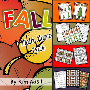 Preview of Fall Math Game Pack