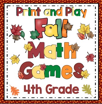 Preview of 4th Grade Fall Math: 4th Grade Math Games and Centers