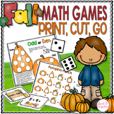 Fall Math Games Centers - Print, Cut, Go (Math Centers)