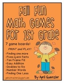 Fall Math Games for 1st Grade