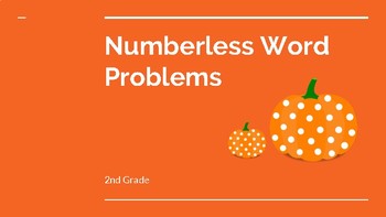 Preview of Fall Math Journal Numberless Word Problems