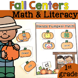 Fall Math & Literacy Centers {1st Grade}