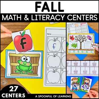 Preview of Fall Math and Literacy Centers (BUNDLED) Aligned to the CC