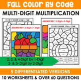 Fall Math Multiplication Standard Algorithm Activities