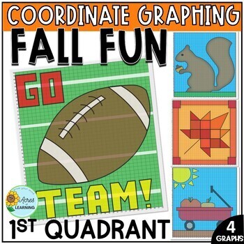 Preview of Fall Math Mystery Pictures | Autumn Coordinate Plane Graphing Printable