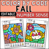 Fall Math Number Sense Activities Worksheets Editable