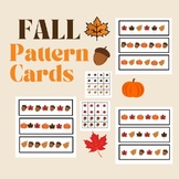 Fall Math Pattern Cards - PreK, Kindergarten