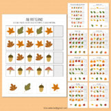 Fall Math Patterns Cut and Paste Worksheets Matching Activ