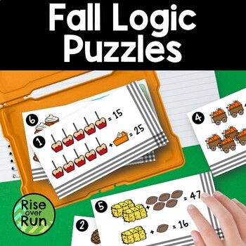 Preview of Fall Math Picture Equations Logic Puzzles