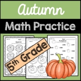 Fall Math Practice 5th Grade
