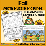 Fall Math Puzzle Pictures & Writing Activity: Addition, Su