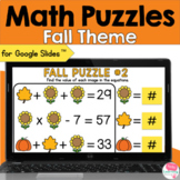 Fall Math Puzzles for Google Slides™