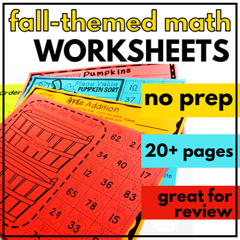 Preview of 2nd grade Math Review | September Morning Work | Fall Math Worksheets