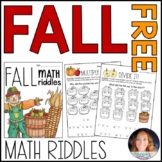 Fall Math Riddles Pack - FREE!