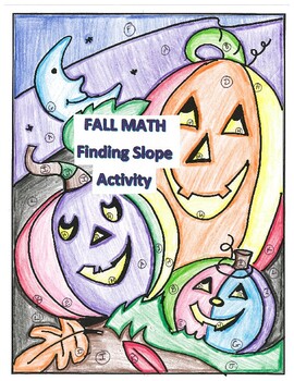 Preview of Fall Algebra Math Slope Activity Color By Number