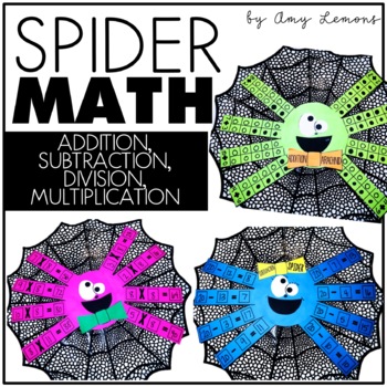 Preview of Fall Math | Spider Math |  Addition, Subtraction, Multiplication, or Division