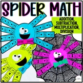 Fall Math Spider Craft | Fall Bulletin Board & Spiders Fact Fluency Activity
