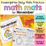 Fall Math Spiral Review Worksheets –  November Morning Wor