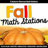 Fall Math Station Bundle {Add, Subtract, Multiply, Estimat