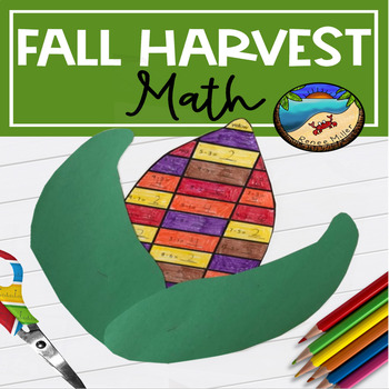 Preview of Fall Math Subtraction Activity Craft for October November and Digital Slides