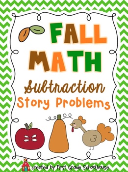 Preview of Fall Math Subtraction Word Problems