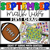 September Math Centers: First Grade (Football Themed)