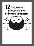 Fall Math Word Problems for Primary Students