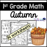 Fall Math Worksheets 1st Grade