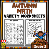 Fall Math Worksheets | Numbers to 1 000