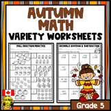 Fall Math Worksheets | Numbers to 1 000 000