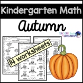 Fall Math Worksheets Kindergarten