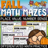 Fall Math Worksheets Place Value Number Forms Number Sense