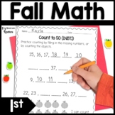 Fall Math Worksheets for 1st Grade