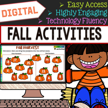 Preview of Fall Math and ELA Digital Activities in Google Slides